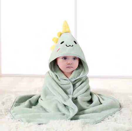 AA0637 TOALLON PARA BEBE LISO CON CAPUCHO75CM X 75CM