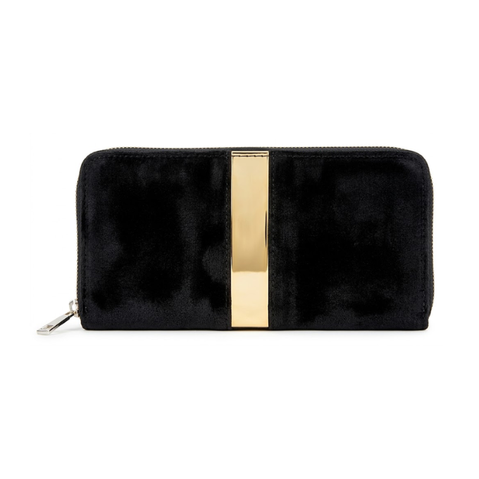 Billetera Dama Con Dorado Negra