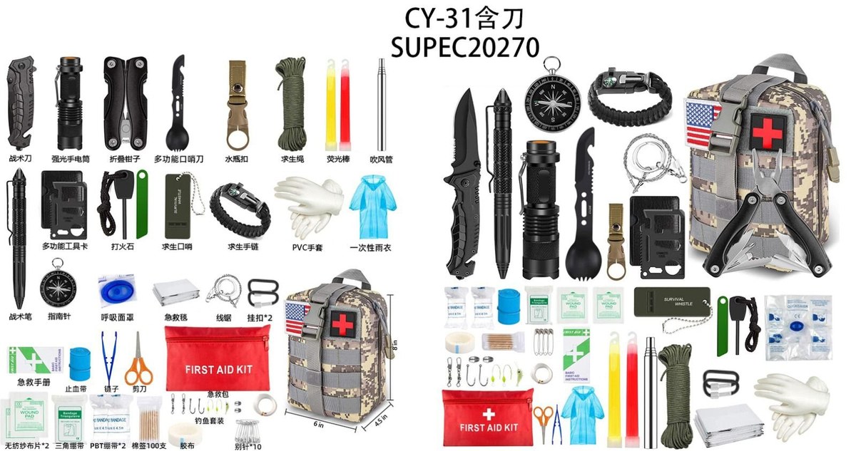 KIT DE SUPERVIVENCIA 37PCS CY-31-20