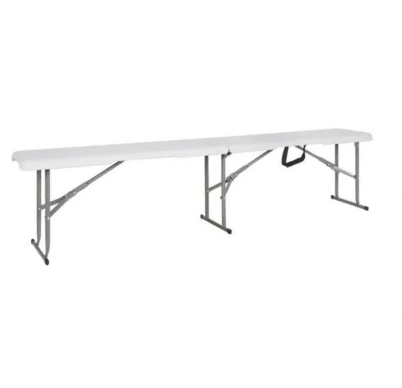 Banco Plegable Exterior Rectangular Grande Blanca BPLE