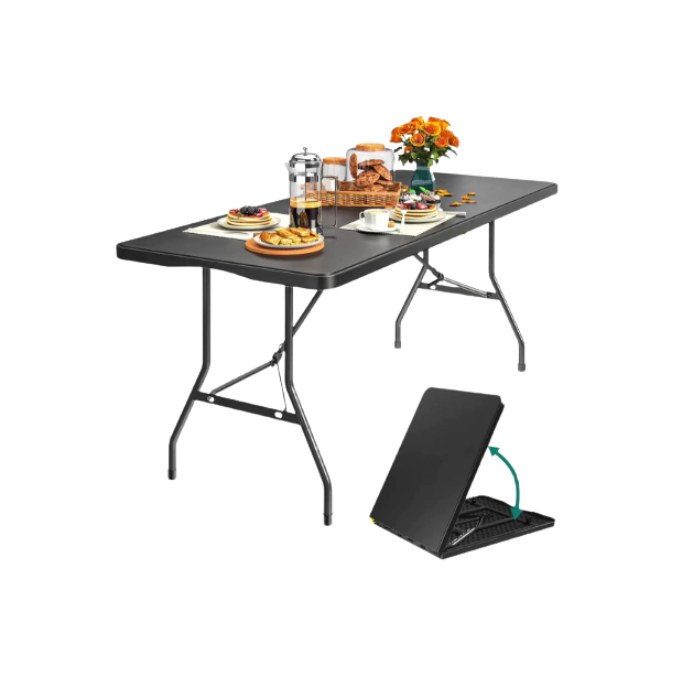 Mesa Rectangular Negra MN180