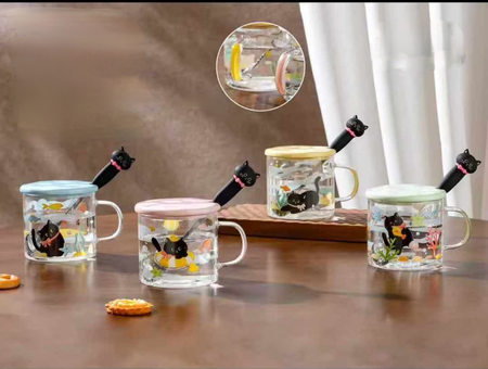 AA0031 TAZA VIDRIO GATO NEGRO 2025080800317