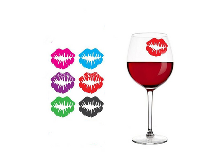 MT07008 SET IDENTIFICADOR MARCA VASOS CON DISEÑO DE BIGOTES Y LABIOS 2007505070086