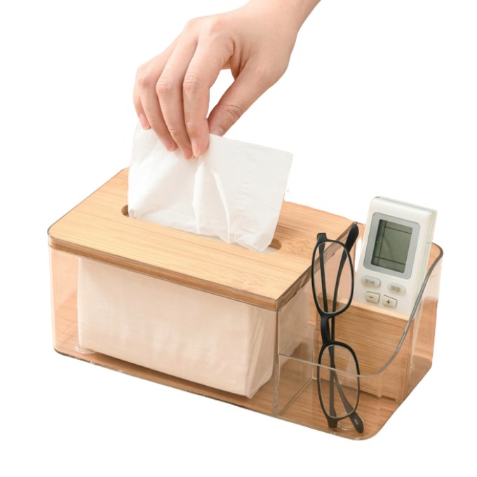 Pañuelero Organizador Acrilico y Bamboo JMC-HA2499