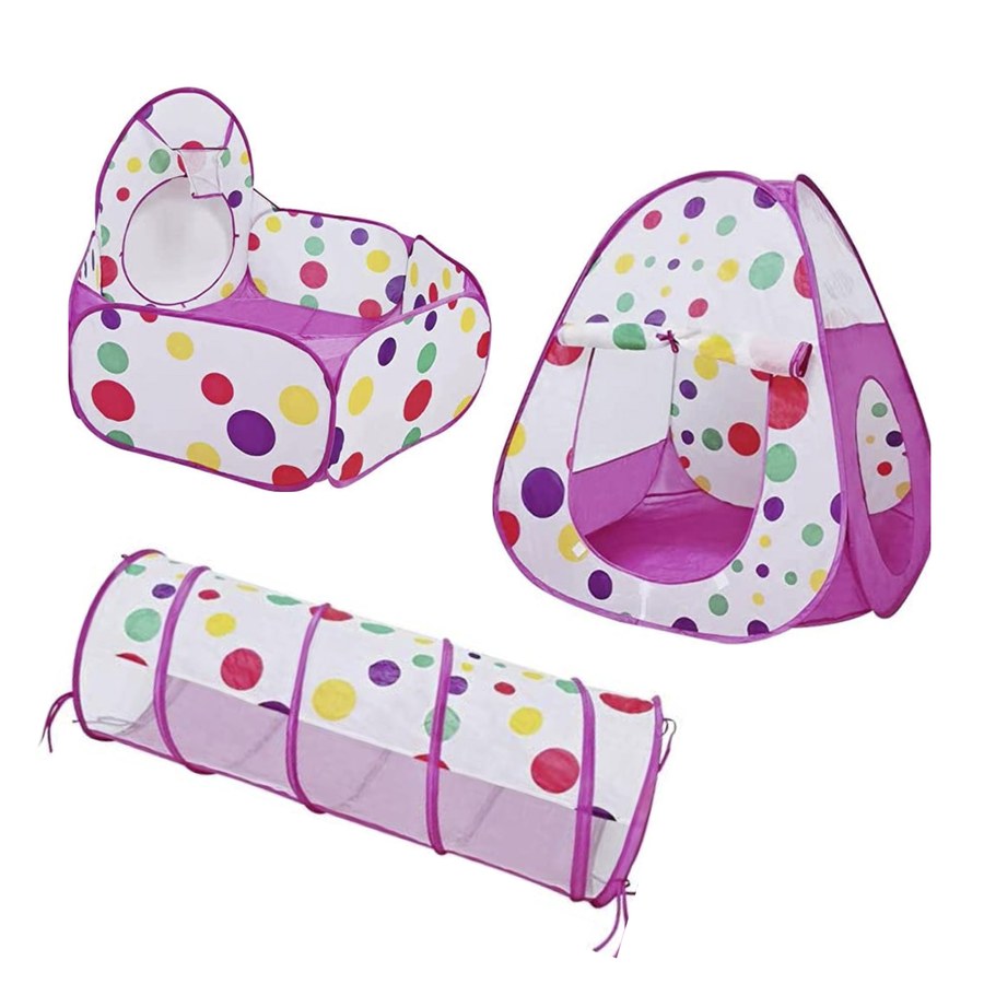 MT08772 CARPA CASITA PELOTERO PLEGABLE CON TUNEL (VIOLETA) 2