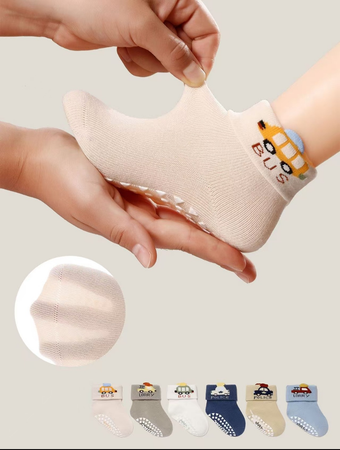 AA1474 MEDIAS DE BEBE ALGODON CON ANTIDESLIZANTE