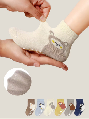 AA1477 MEDIAS DE BEBE ALGODON CON ANTIDESLIZANTE