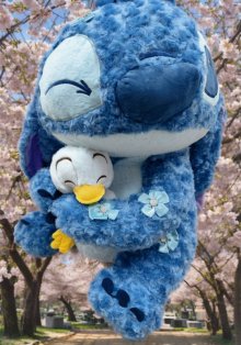 STICH AZUL CON PATO 55CM