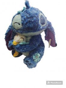 STICH FLOR AZUL CON PATO 35CM