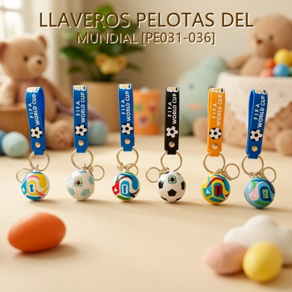 LLAVEROS PELOTAS DEL MUNDIAL [PE031-036]
