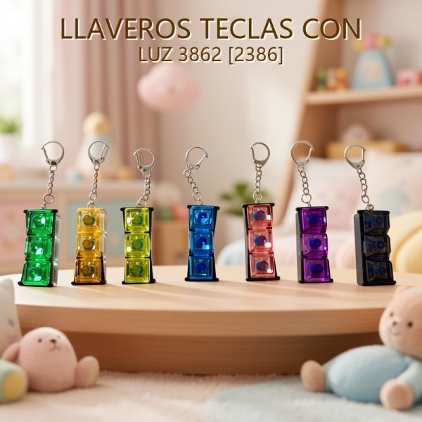 LLAVEROS TECLAS CON LUZ 3862 [2386]