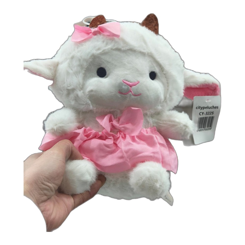 Cabra con vestido 20cm rosa