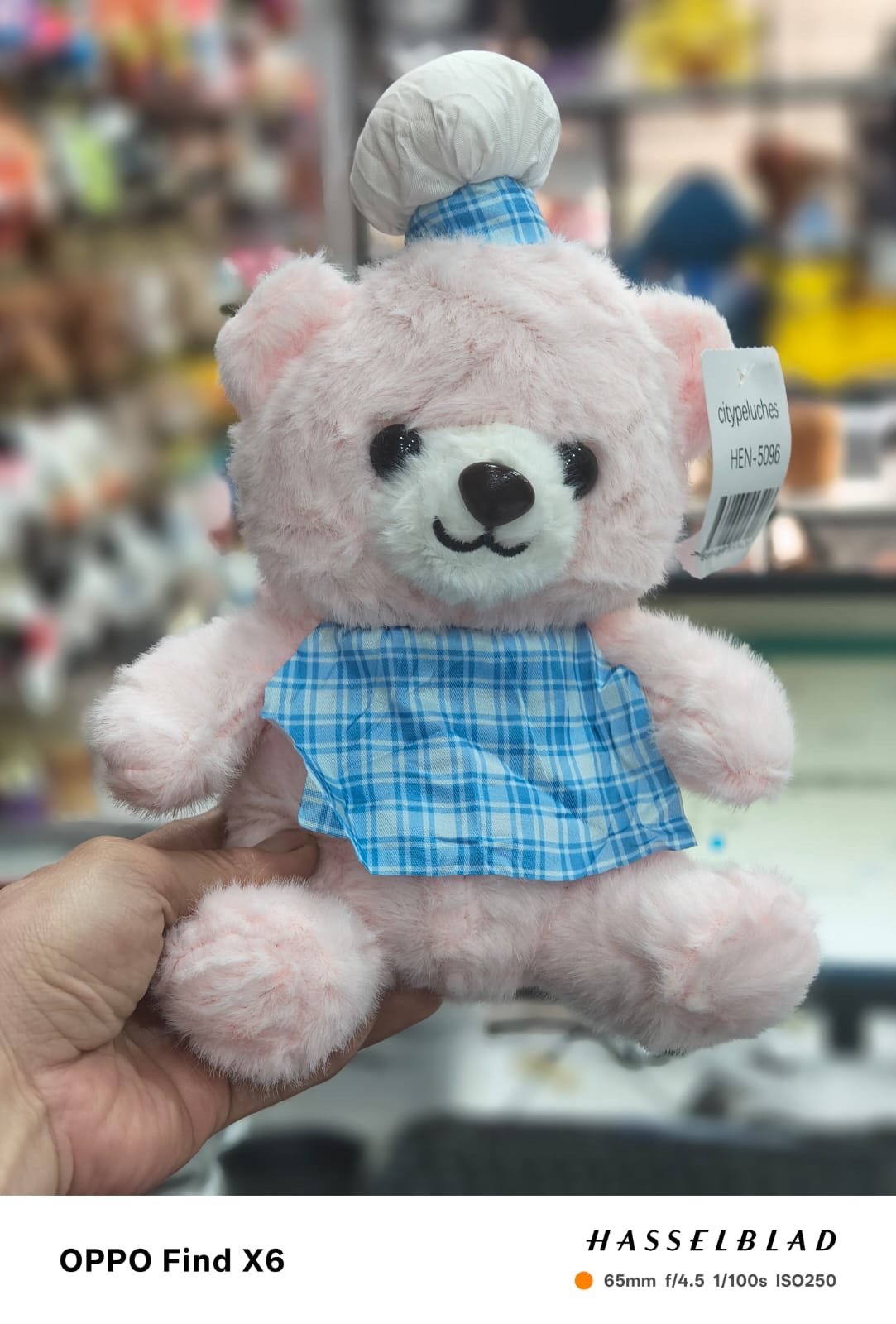 Oso cocinero rosa 23cm