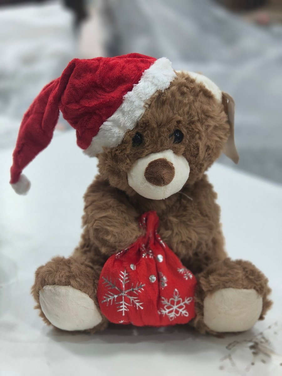 Oso Navidad marrón25cm