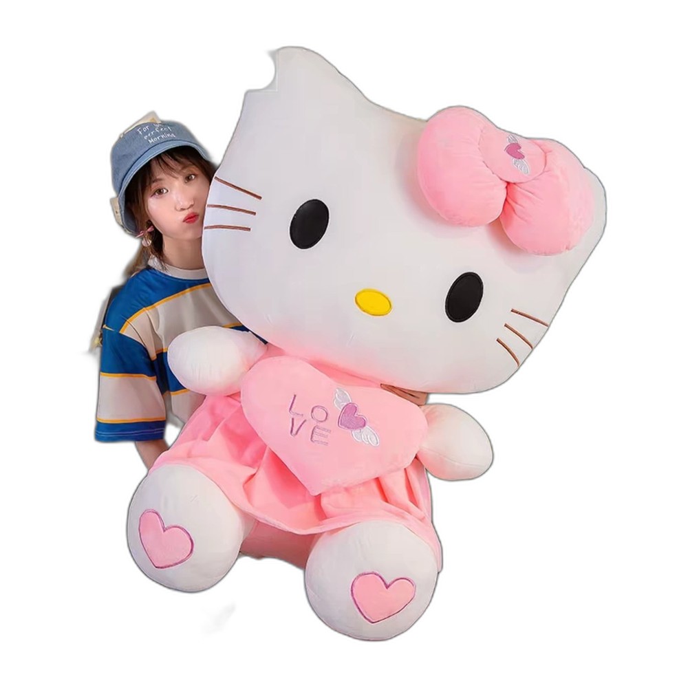 kt con corazón rosa 60cm