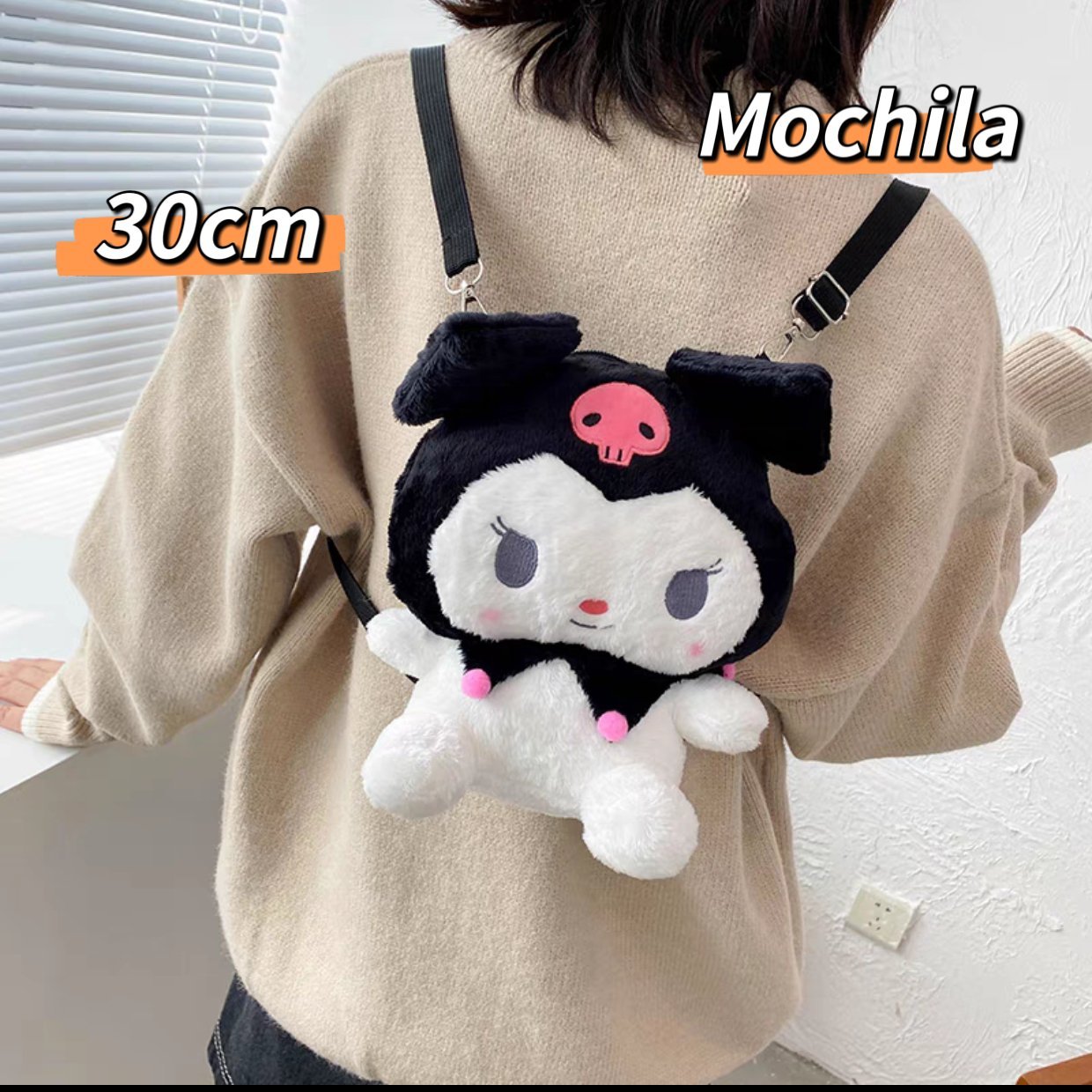 Mochila kuromi negro