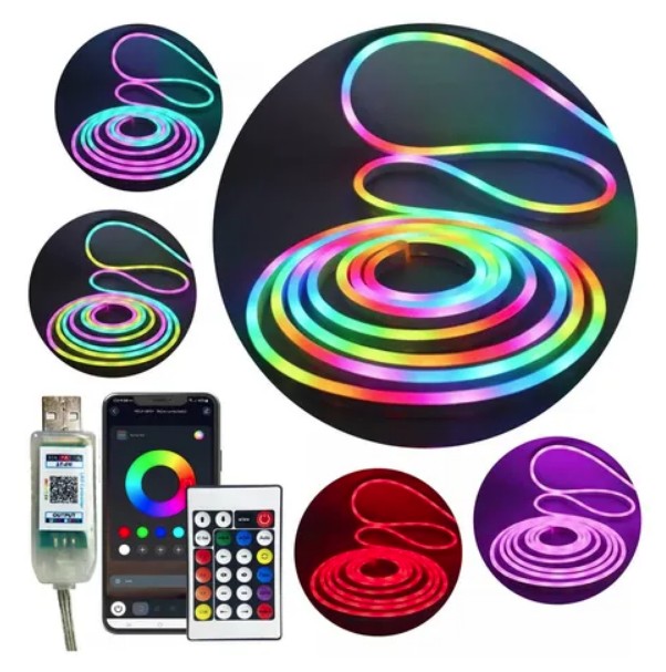 TIRA NEON 5MTS OM RGB APP CONTROL USB