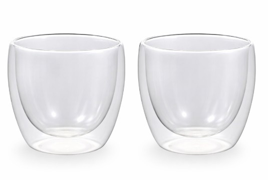 VASO X2 SET VIDRIO DOBLE PARED 150ML