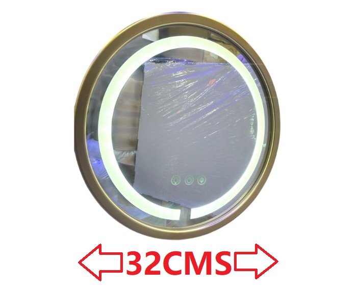 ESPEJO REDONDO USB 32CM LUZ FRIO-CALIDO!