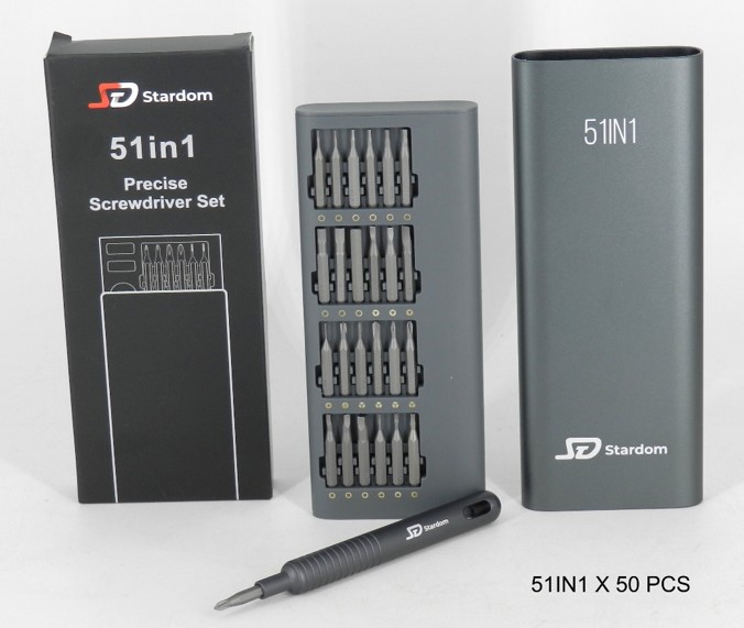 SET DESTORNILLADOR 51PCS PRECISION CAJITA