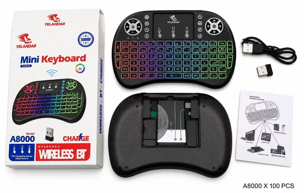 MINI TECLADO INALAMBRICO RGB COLORS
