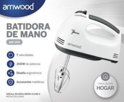 BATIDORA MANUAL ELECTRICA AMWOOD -