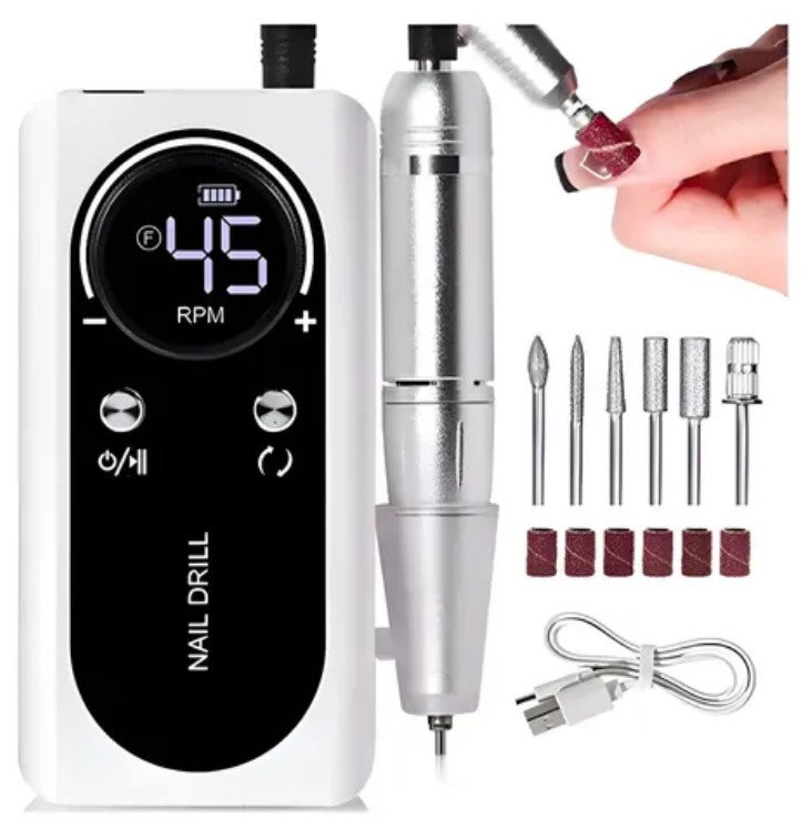 SET TORNO UÑAS RECARGABLE USB