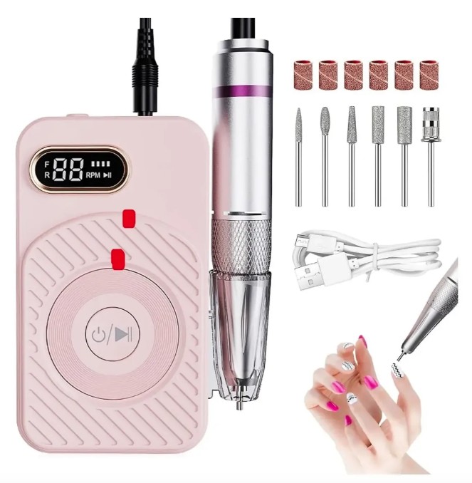 SET TORNO UÑAS RECARGABLE USB BQ-110