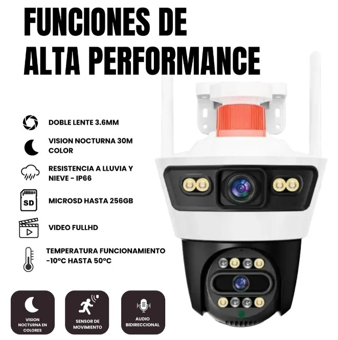 CAMARA JORTAN DOMO DOBLE C SIRENA EXTERIOR