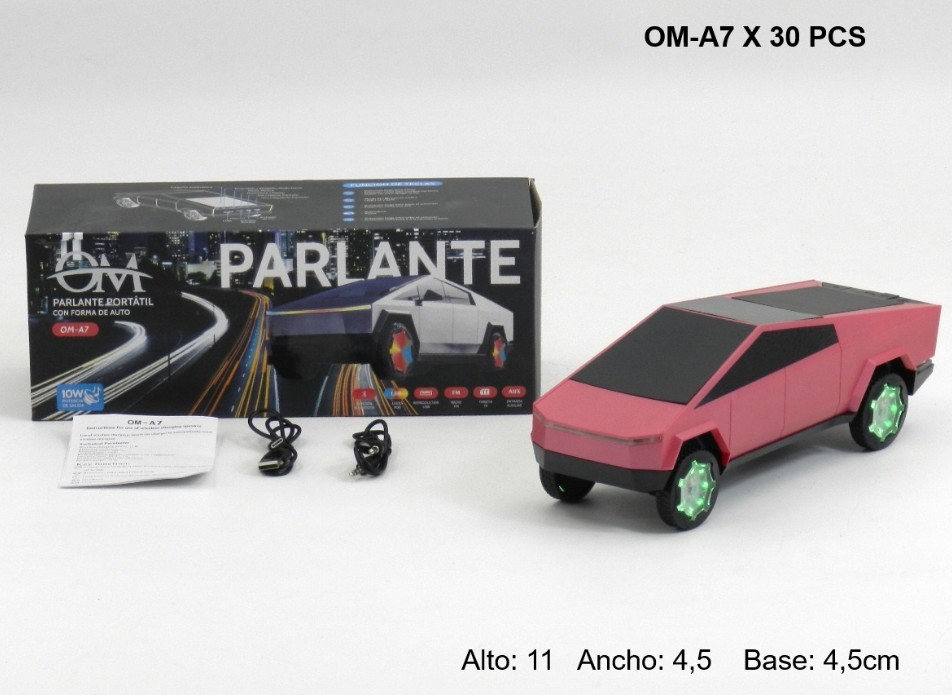 PARLANTE AUTO OM-A7 TESLA USB