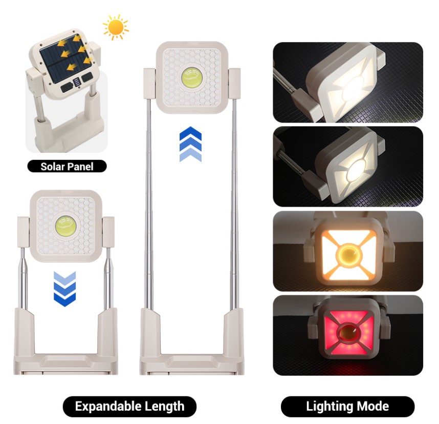 LAMPARA SOLAR EXTENSIBLE MULTIFUNCION !