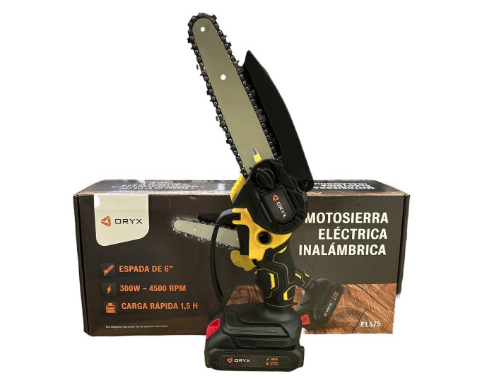 MINI MOTOSIERRA ORYX 300W RECARGABLE !