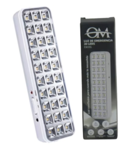 LUZ EMERGENCIA 30 LEDS 220V RECARGABLE !