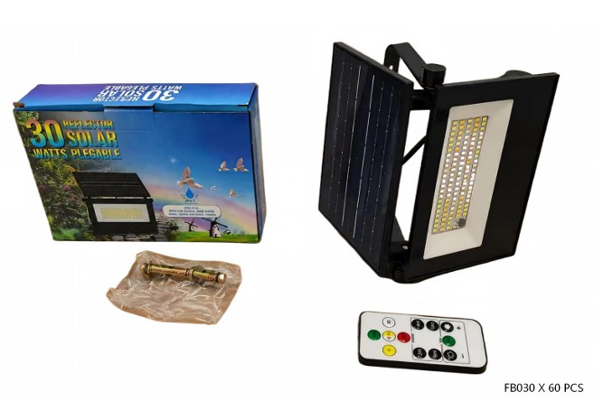 REFLECTOR SOLAR 30W C FOTOCELULA Y CTROL
