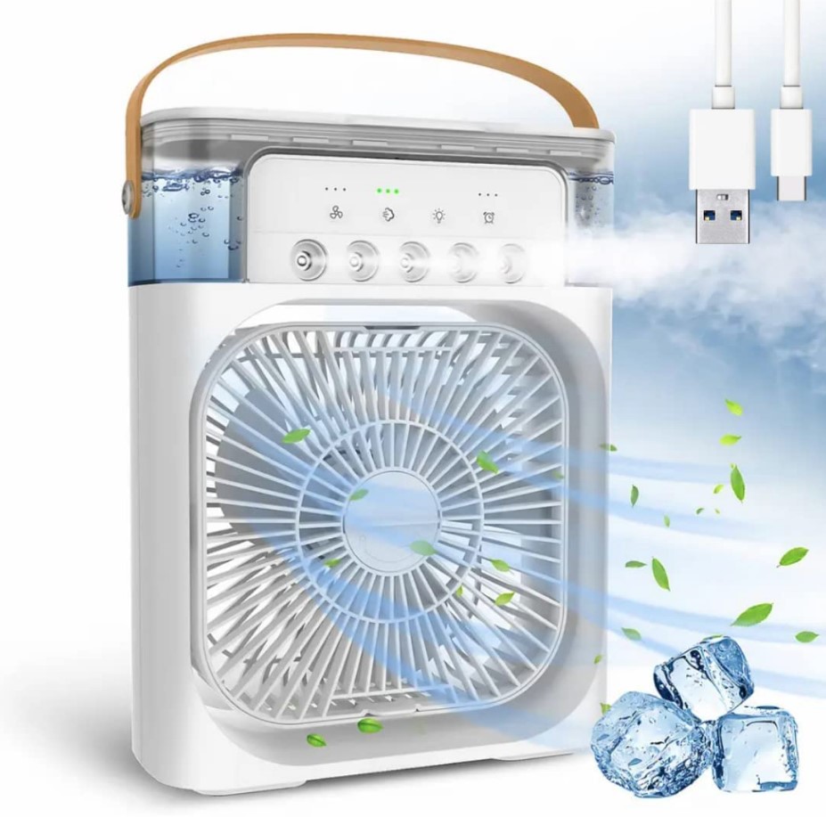 MINI VENTILADOR HUMEDIFICADOR 26X20CMS