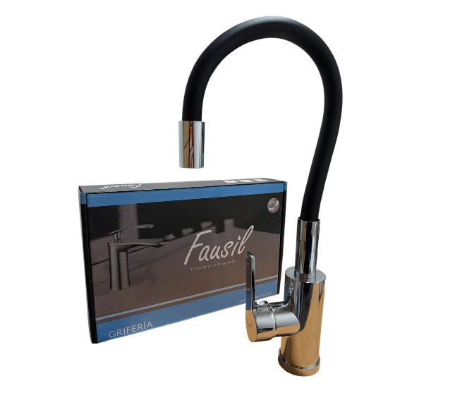 GRIFERIA FAUSIL FLEXIBLE GOMA NEGRA