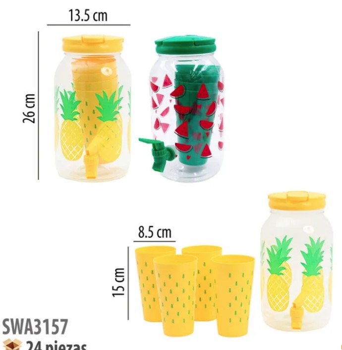 DISPENSER BIDON BEBIDA C 4 VASOS - TERERE