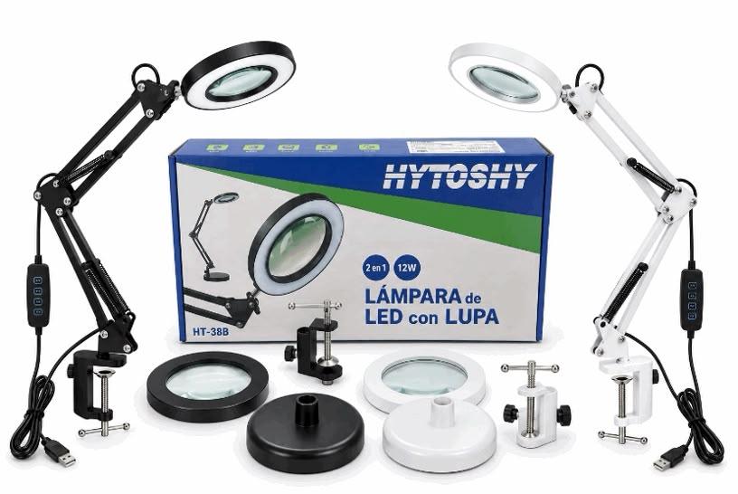 LAMPARA LED DE MESA CON LUPA
