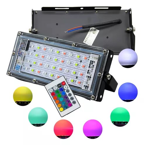 MINI REFLECTOR LED 50W RGB C CTROL RF-50RGB !