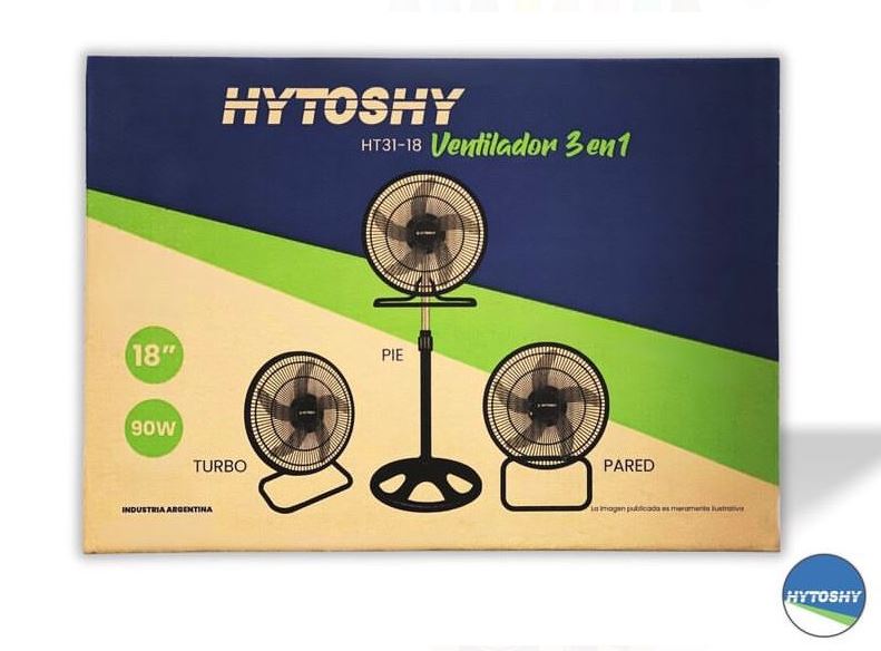 VENTILADOR 18" HYTOSHY - 5 ASPAS -90W- 3EN1
