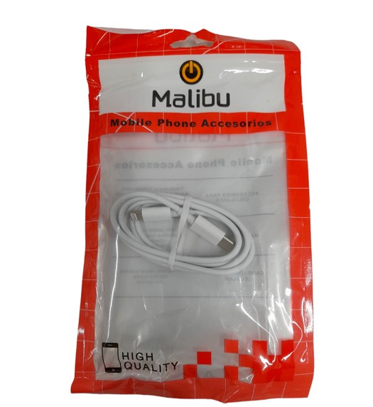 CABLE TIPO IPHONE A C MALIBU BOLSITA -