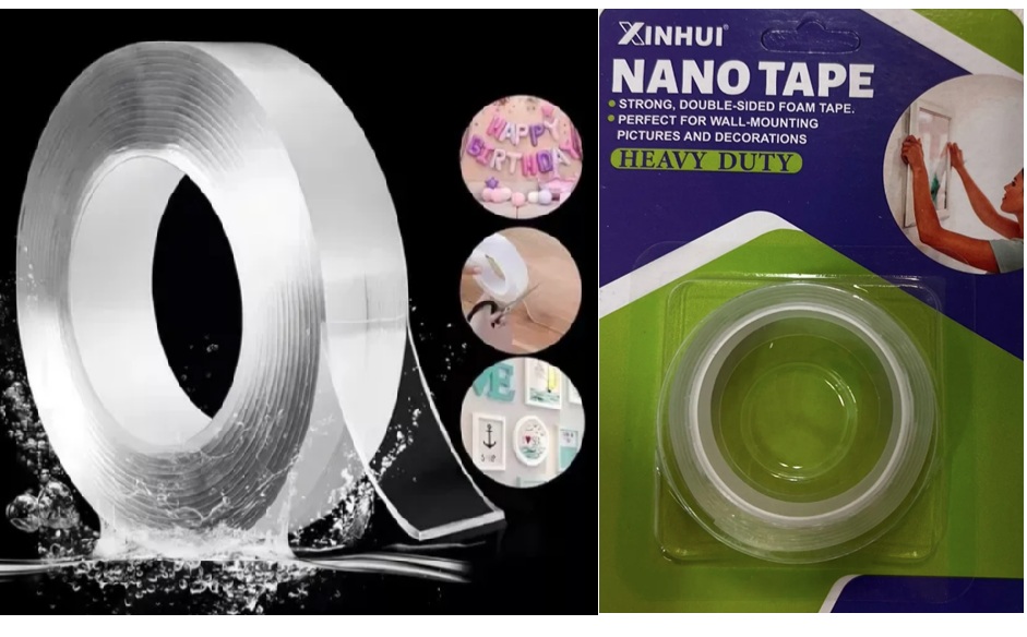CINTA NANO TRANSP DOBLEFAZ 1MTS TIK TOK