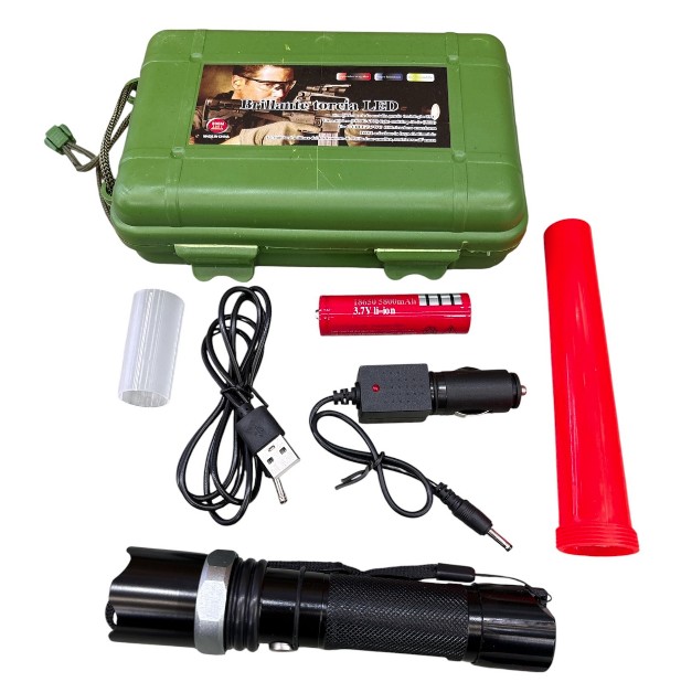 LINTERNA SWAT RECRGBLE VALIJA VERDE