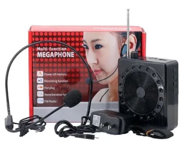 MEGAFONO C MICROFONO VINCHA