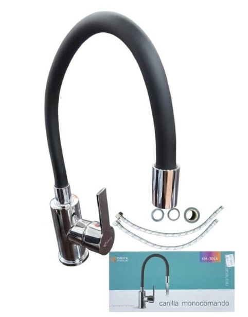 GRIFERIA ORYX FLEXIBLE GOMA NEGRA