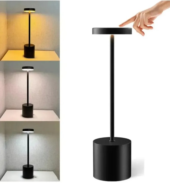 LAMPARA TOUCH PALITO USB BLANCO Y NEGRO