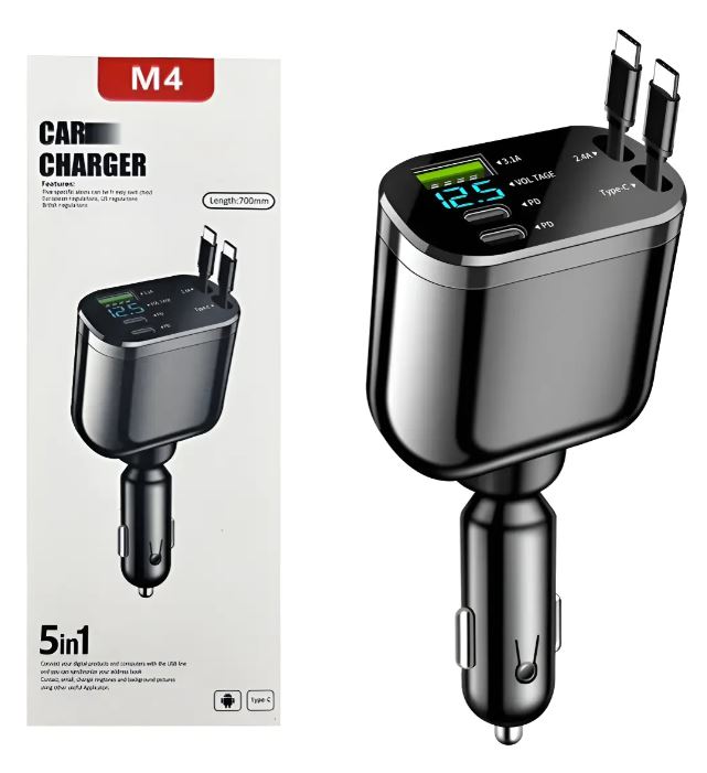 CARGADOR AUTO 5 EN 1