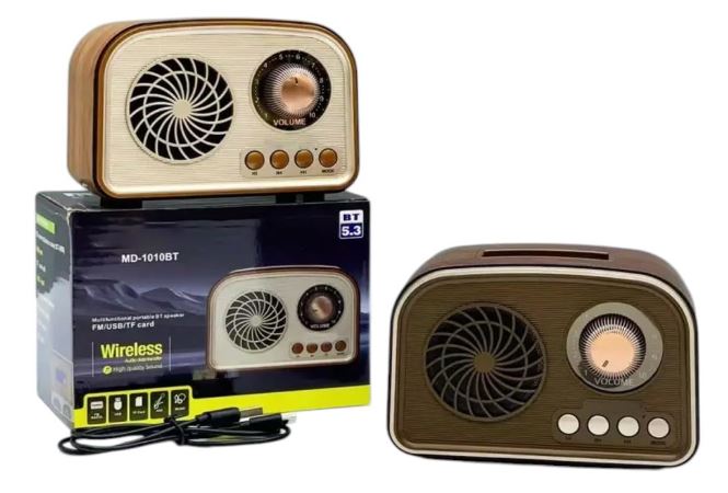 RADIO VINTAGE RECARGABLE FM-BLUETOOTH-TF CARD