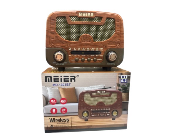 RADIO VINTAGE RECARGABLE AM-FM-BLUETOOTH-TF CARD !