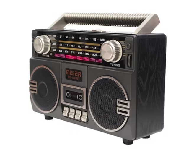 RADIO VINTAGE RECARGABLE AM-FM-BLUETOOTH-TF CARD